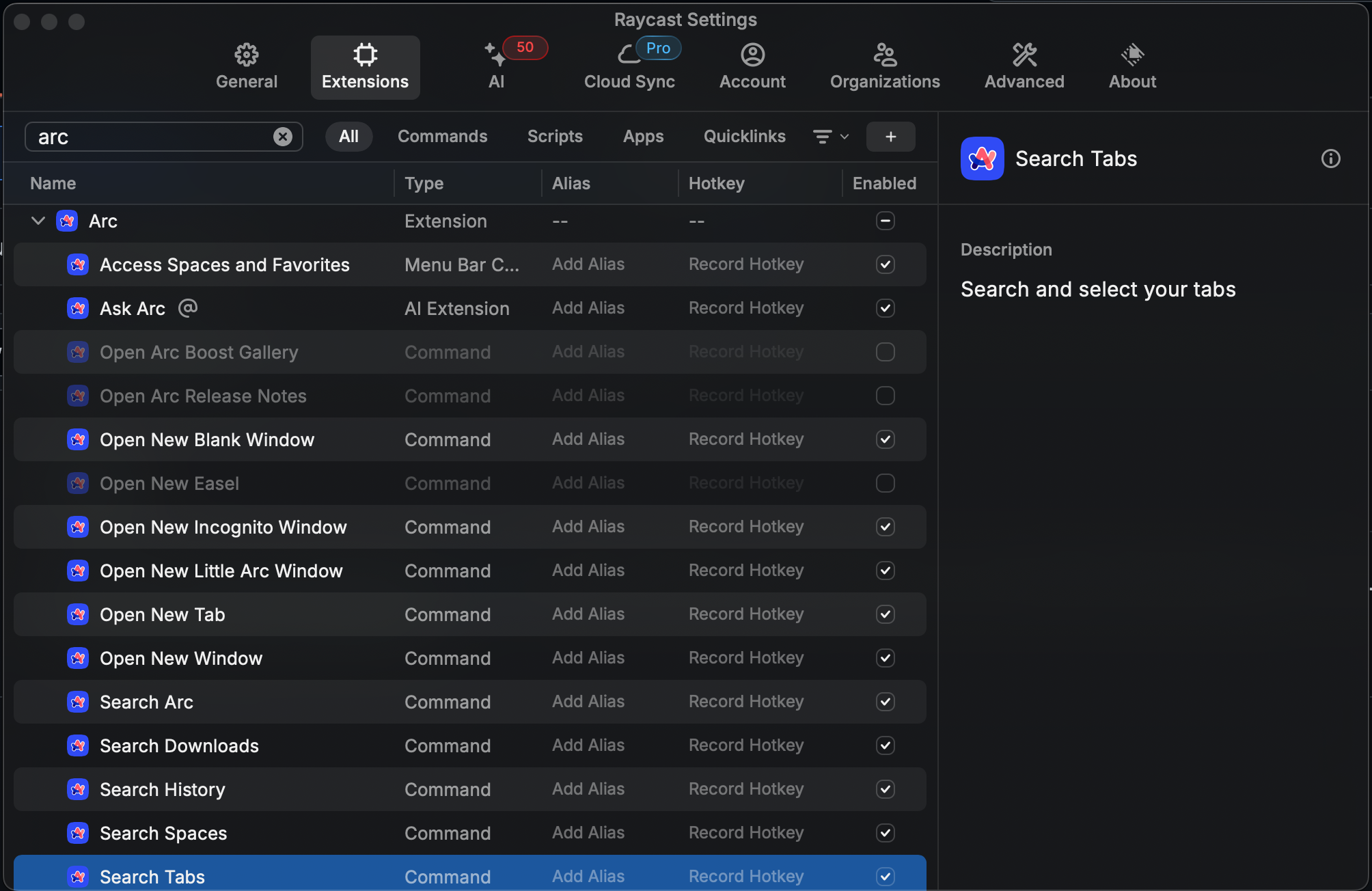 raycast extension